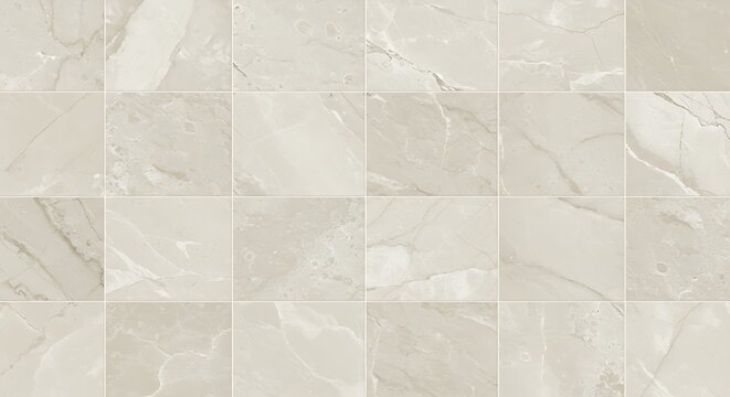 Elegant Off-White Marble Tile Texture Seamless High-Resolution Background Image
