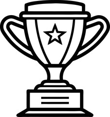 gold trophy cup with shadow