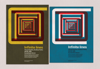 Swiss Style Visual Depth Poster Layout