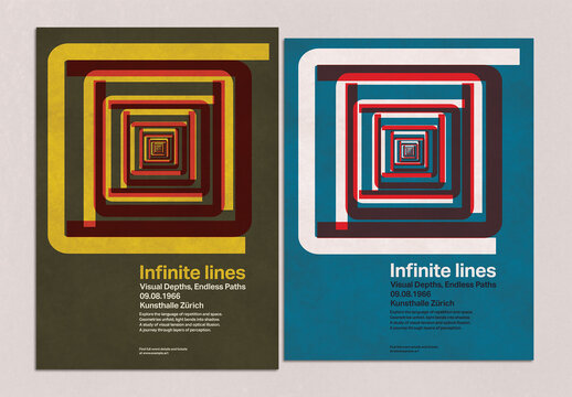 Swiss Style Visual Depth Poster Layout