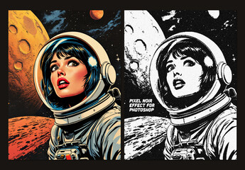 Pixel Noir Effect for Photoshop