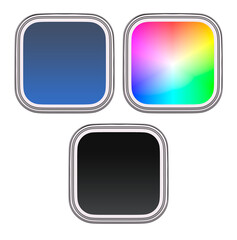 Modern App UI Icons – Gradient, Solid, and Black Variants for Digital Design