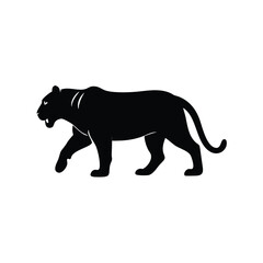 Naklejka premium silhouette of a tiger