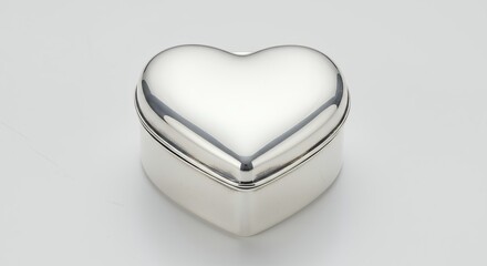 Heart shaped metal jewelry box