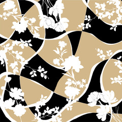 Abstract floral pattern. Vector Illustration.