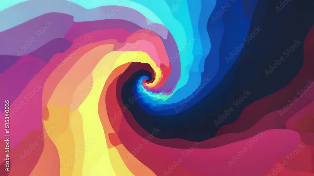Aufkleber A vibrant swirl of layered abstract colors forms a dynamic, eye-catching vortex pattern.