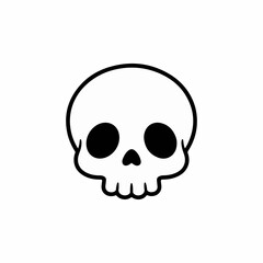 Vector illustration design of a cartoon skull