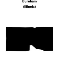 Burnham (Illinois) blank outline map