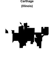 Carthage (Illinois) blank outline map