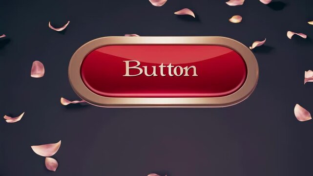 Pink-toned button with rose petals brings gentle softness romantic digital touch invitation interaction charm