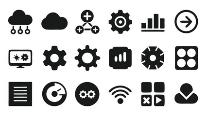 set of vector icons for design