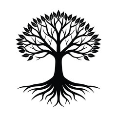 vector tree silhouette