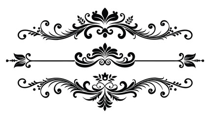 set of decorative elements