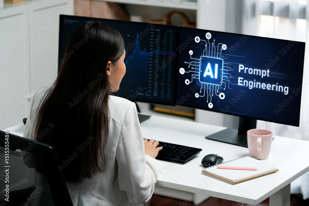 Poster generative ai virtual assistant tools for prompt engineer and user for ease of engage artificial int