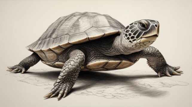 Detailed illustration of a turtle
