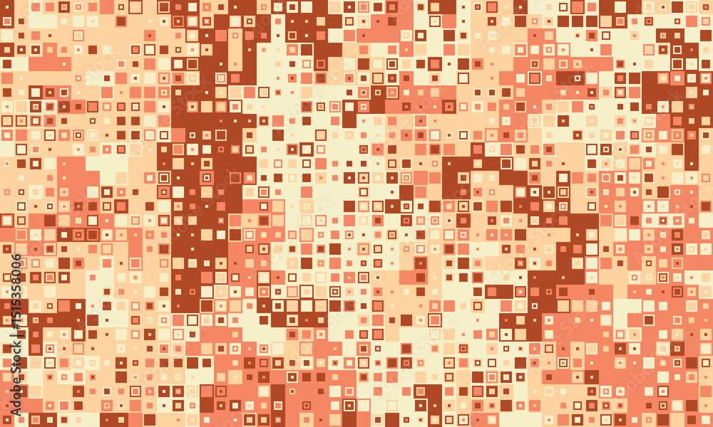 Poster abstract pixel art background. warm earthy tones create a dynamic, textured surface ideal for websit
