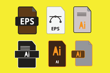 Ai and eps icon design on isolated background