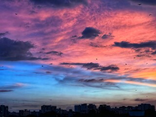 Stunning Evening Horizon In Rich Hues