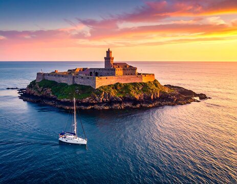 Coastal fortress at sunset (2)