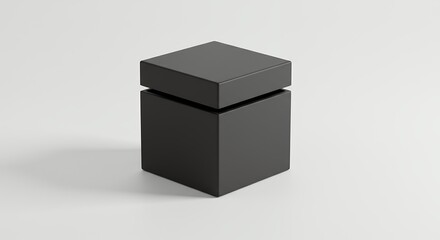 Dark gray square box product display