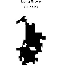Long Grove (Illinois) blank outline map