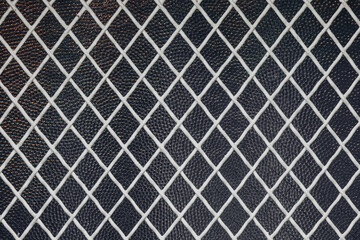 metal grid background on glass