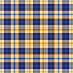 Dress textile background texture, art fabric tartan plaid. Mid vector check pattern seamless in moccasin and indigo colors.