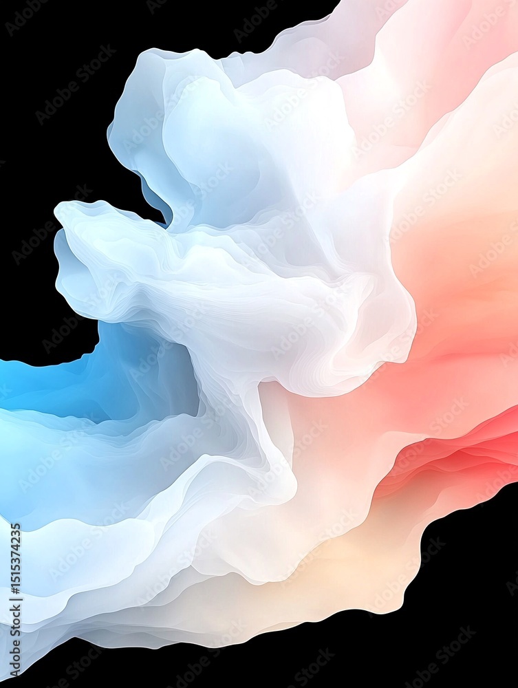 Poster Abstract Soft Pastel Gradient Background with Smooth Color Flow