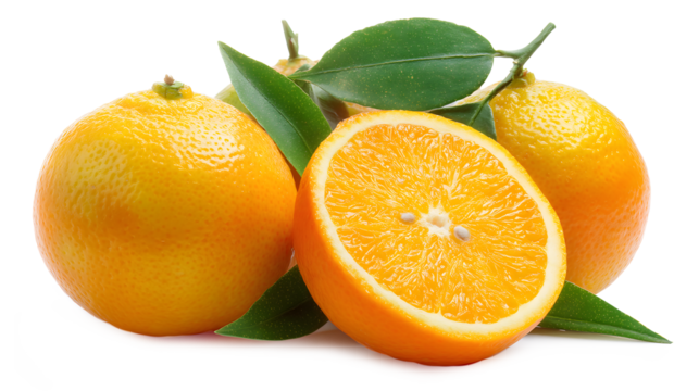 Fresh Thai Oranges with Leaves 