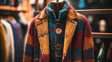 Vibrant yarn and knitting projects beautifully showcased in soft, natural light.
 