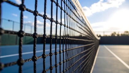 Tennis Net Closeup Outdoor.
