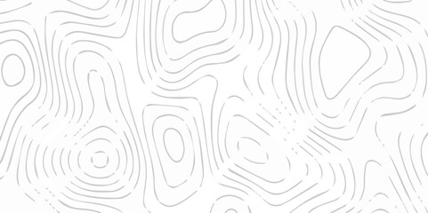 Abstract topographic map contour, white background and black wave lines pattern texture. geographic contour map grid backdrop paper texture. terrain path isolated on a background.	