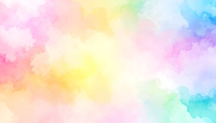 Pastel Rainbow Watercolor Background.