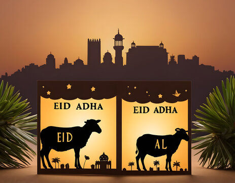 Eid al Adha Islamic background design, Eid poster design, Lantern Islamic, Eid al Adha, Elegant design, Festival of sacrifice, Happy Eid Ul Adha poster - Powered by Adobe