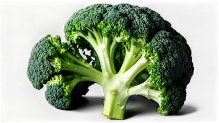 Close-up of a head of fresh broccoli.