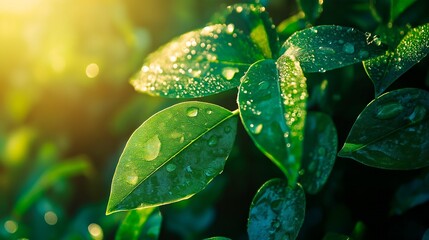 green leaves in the garden and the cycle of matter