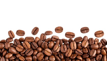 Obraz premium Roasted Coffee Beans Border.