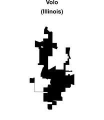 Volo (Illinois) blank outline map