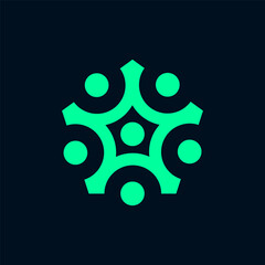 star logo, star shape logo, star circle logo, hexagon logo