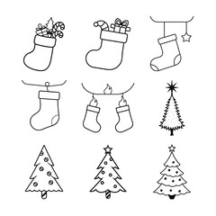 Christmas vector set. 