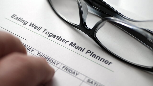 Finger tapping on meal planner