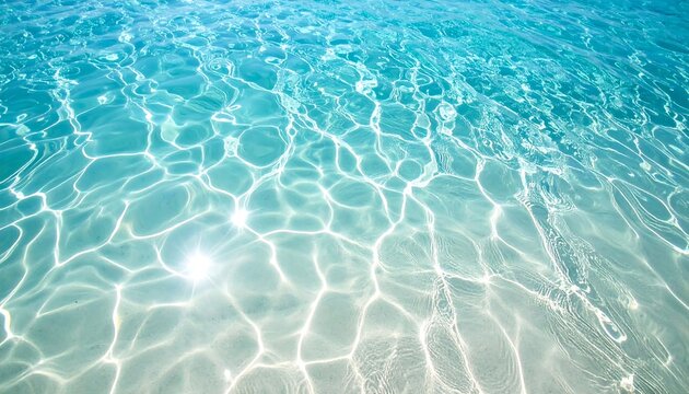 Turquoise Water Surface Reflections.
