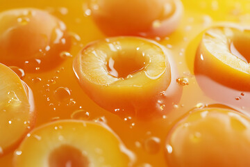 Macro Photography of Juicy Apricots with Honey Drip in Studio Setting