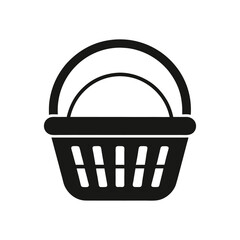 shopping basket icon on white background