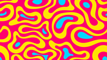 Fluid Shapes Pattern. Abstract Vector Background