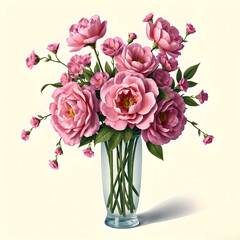 Obraz premium bouquet of roses in vase