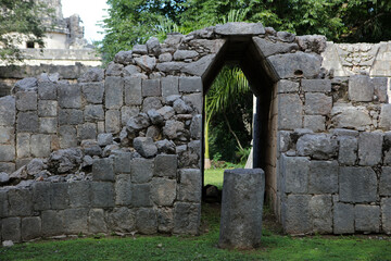 Corbel Arch in Temple of the Carved Boards in Chichen Itza complex, Yucatan, Mexico
