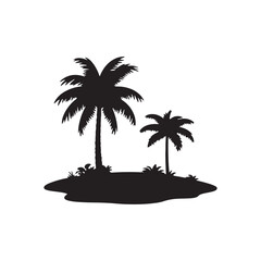 Tropical Palm Tree Silhouette