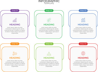 Obraz premium Timeline infographic design element and number options. Business concept with 3 steps. Can be used for workflow layout, diagram, annual report, web design. Vector,6 step infographic,6 step 