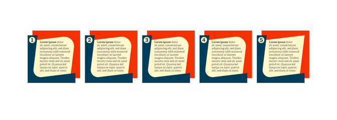 Very simply infographic design with 5 options or steps. Infographics for business concept.